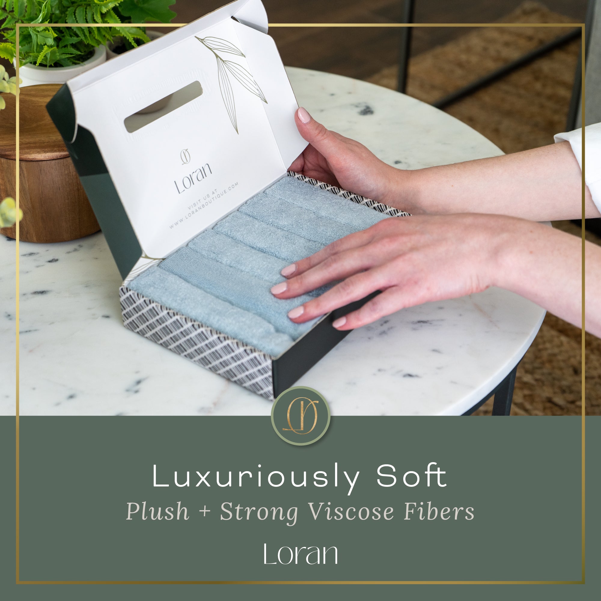 Loran luxury bamboo online facial washcloths